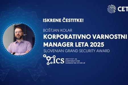 BOŠTJAN KOLAR - Korporativno varnostni manager za leto 2025